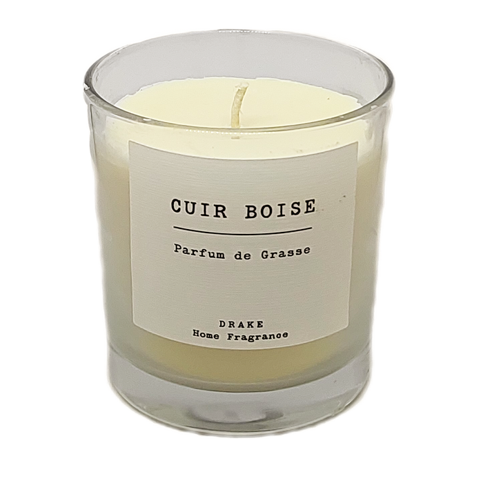 Bougie Parfumée Cire100% Végétale Cuir boisé